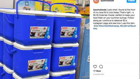 BJ's Coleman 'Keep Your Food Fresh' Instagram Update